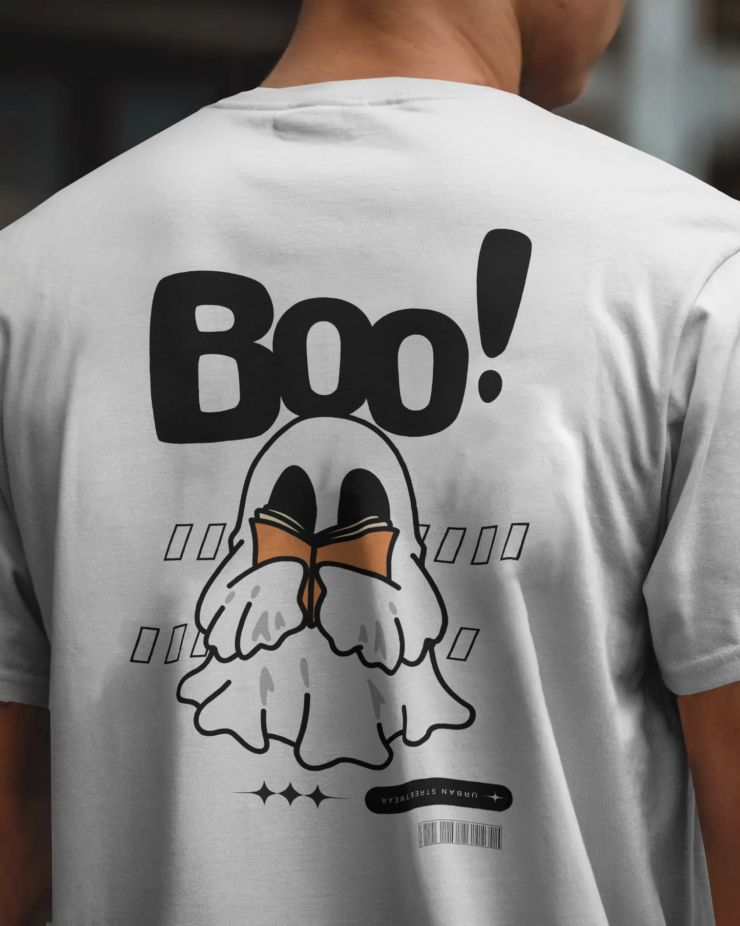 Unisex Halloween Graphic Tee – Spooky Ghost Design