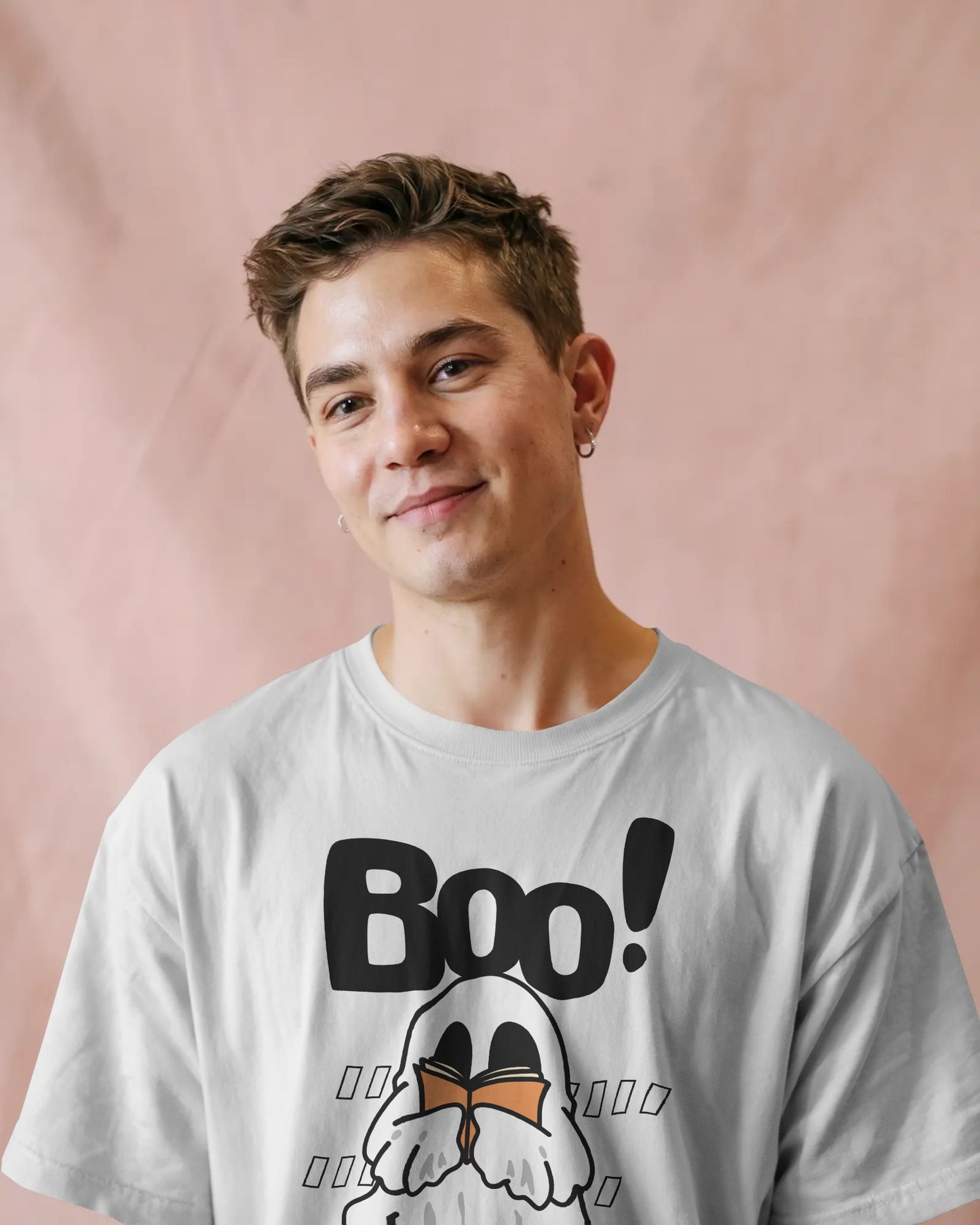 Unisex Halloween Graphic Tee – Spooky Ghost Design