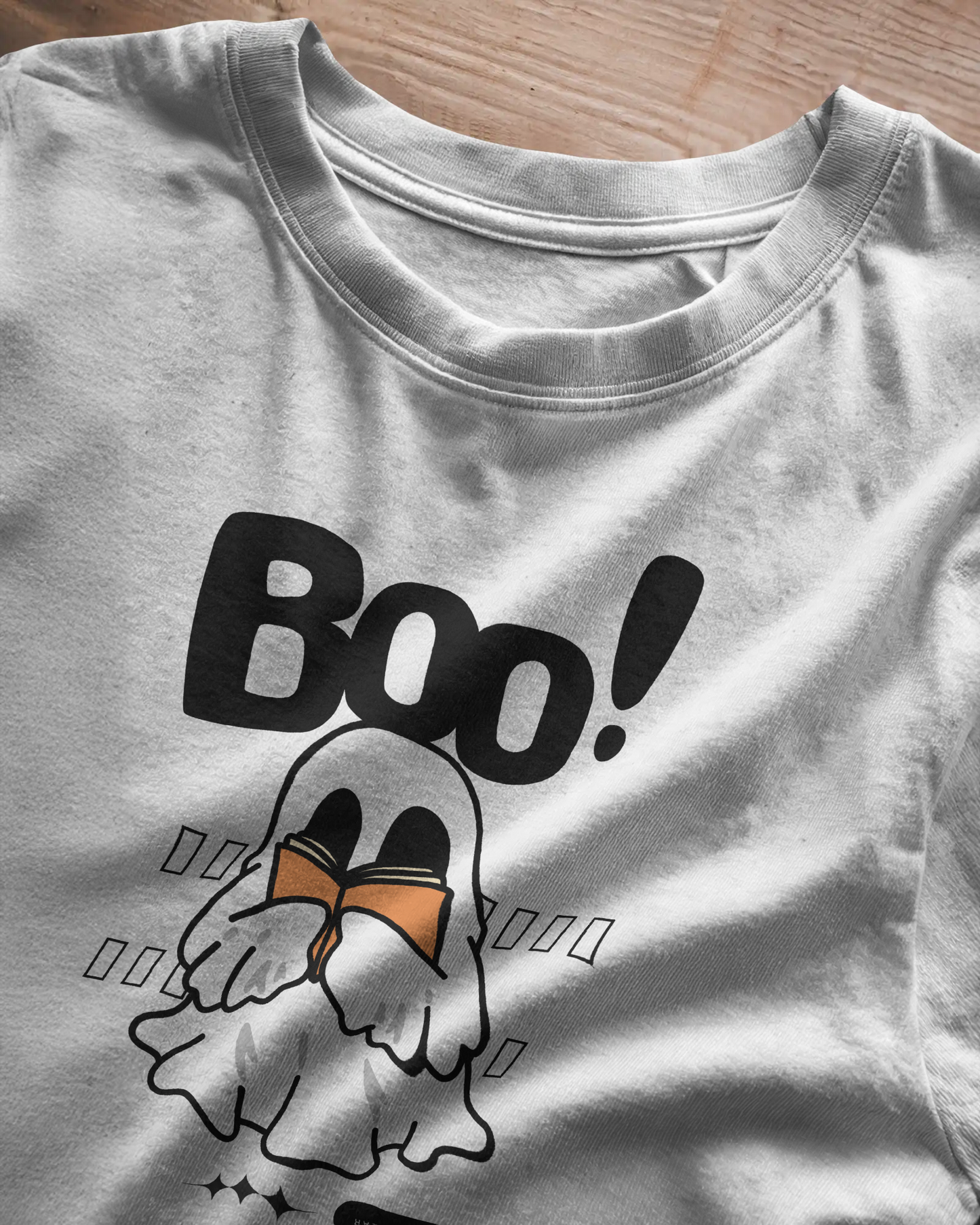 Unisex Halloween Graphic Tee – Spooky Ghost Design