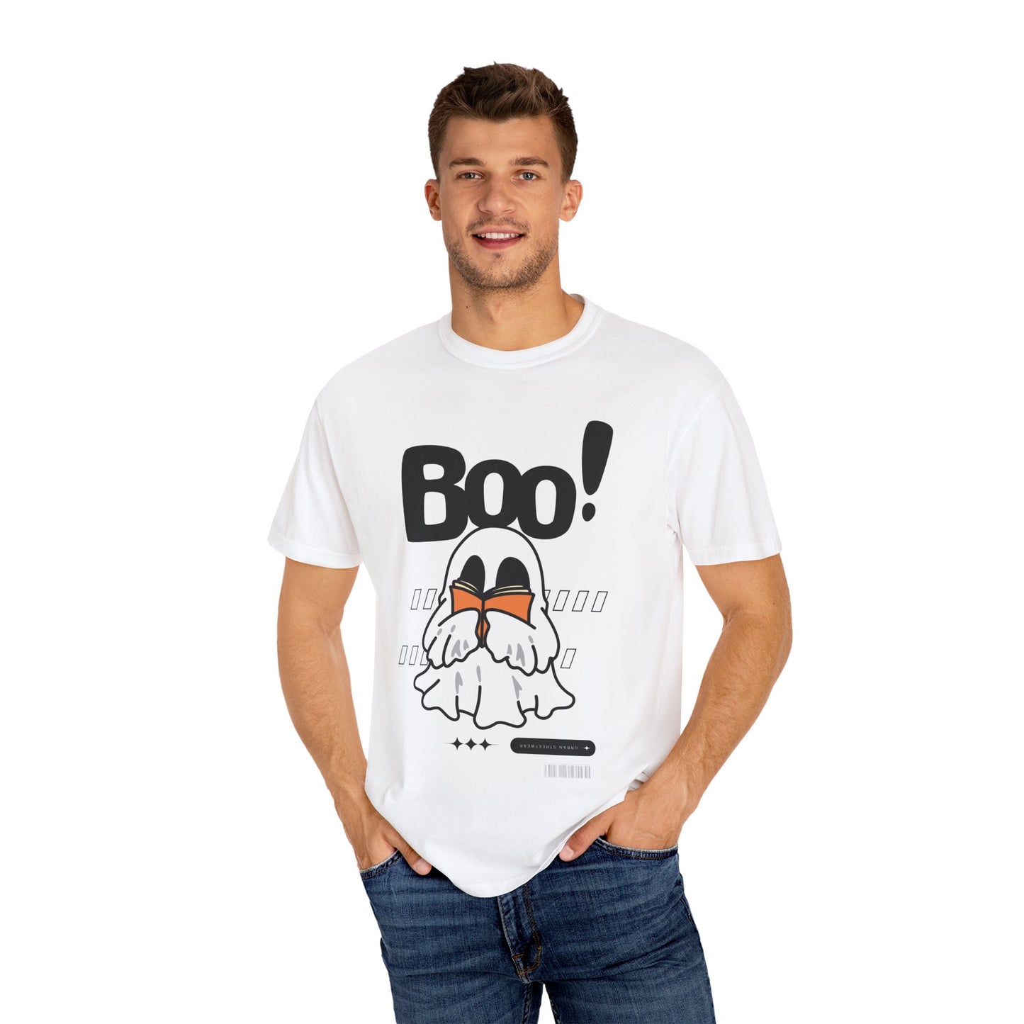 Unisex Halloween Graphic Tee – Spooky Ghost Design
